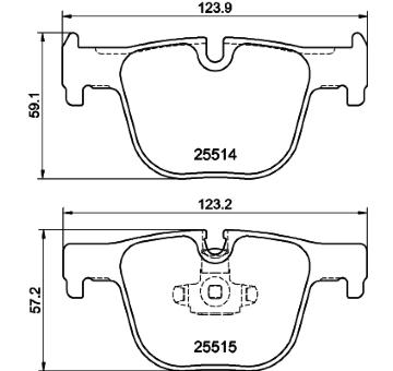 Sada brzdových destiček, kotoučová brzda HELLA PAGID 8DB 355 019-781