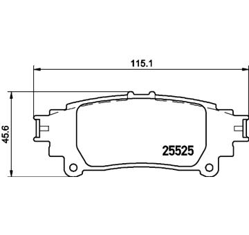 Sada brzdových destiček, kotoučová brzda HELLA PAGID 8DB 355 020-001