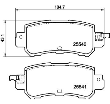 Sada brzdových destiček, kotoučová brzda HELLA PAGID 8DB 355 020-151