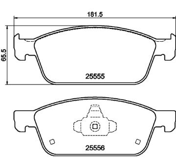 Sada brzdových destiček, kotoučová brzda HELLA PAGID 8DB 355 025-511