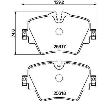 Sada brzdových destiček, kotoučová brzda HELLA PAGID 8DB 355 023-131