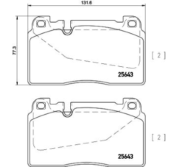 Sada brzdových destiček, kotoučová brzda HELLA PAGID 8DB 355 020-251