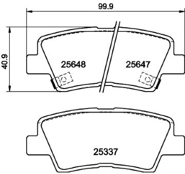 Sada brzdových destiček, kotoučová brzda HELLA PAGID 8DB 355 020-371