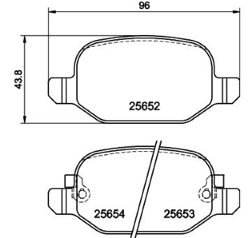 Sada brzdových destiček, kotoučová brzda HELLA PAGID 8DB 355 020-761