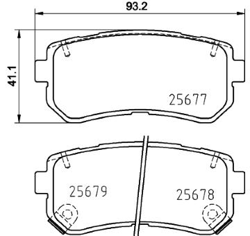 Sada brzdových destiček, kotoučová brzda HELLA PAGID 8DB 355 020-851