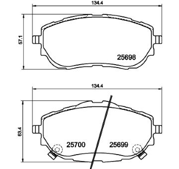 Sada brzdových destiček, kotoučová brzda HELLA PAGID 8DB 355 020-281