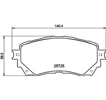 Sada brzdových destiček, kotoučová brzda HELLA PAGID 8DB 355 020-901