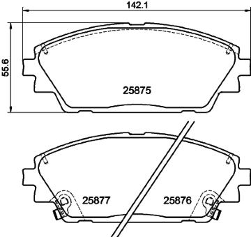 Sada brzdových destiček, kotoučová brzda HELLA PAGID 8DB 355 021-421