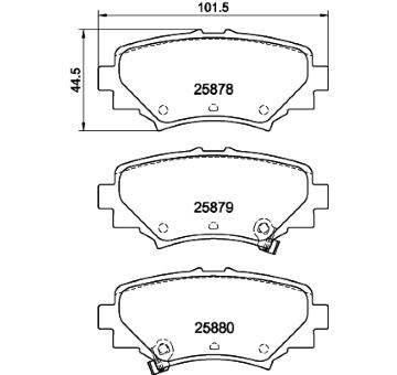 Sada brzdových destiček, kotoučová brzda HELLA PAGID 8DB 355 021-411