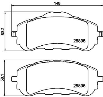 Sada brzdových destiček, kotoučová brzda HELLA PAGID 8DB 355 021-321