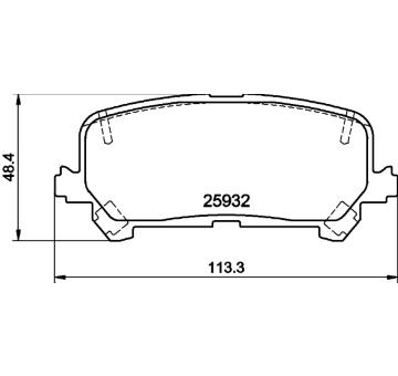 Sada brzdových destiček, kotoučová brzda HELLA PAGID 8DB 355 040-461