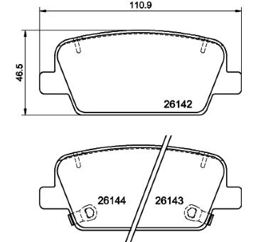 Sada brzdových destiček, kotoučová brzda HELLA PAGID 8DB 355 040-081