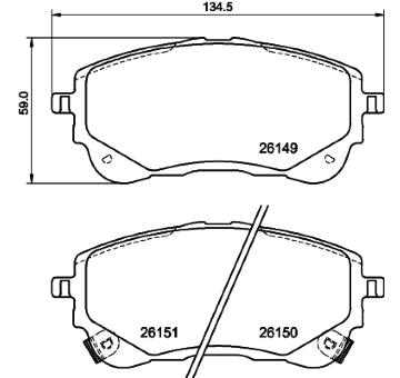Sada brzdových destiček, kotoučová brzda HELLA PAGID 8DB 355 040-191
