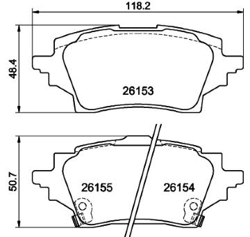 Sada brzdových destiček, kotoučová brzda HELLA PAGID 8DB 355 040-221