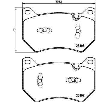 Sada brzdových destiček, kotoučová brzda HELLA PAGID 8DB 355 040-151