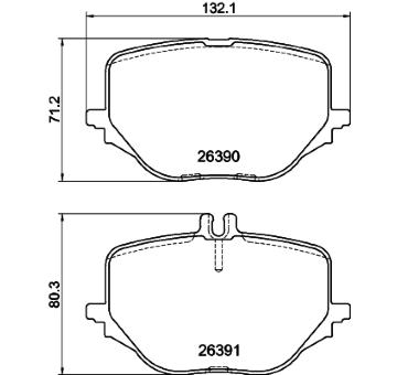Sada brzdových destiček, kotoučová brzda HELLA PAGID 8DB 355 041-121
