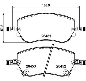 Sada brzdových destiček, kotoučová brzda HELLA PAGID 8DB 355 043-861