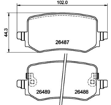 Sada brzdových destiček, kotoučová brzda HELLA PAGID 8DB 355 042-851