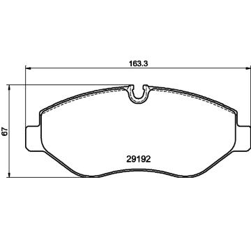 Sada brzdových destiček, kotoučová brzda HELLA PAGID 8DB 355 005-521