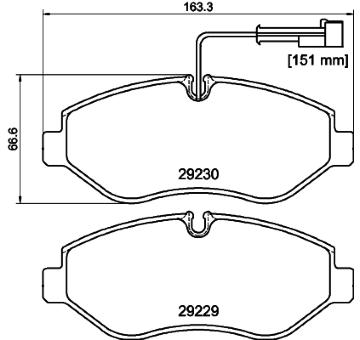Sada brzdových destiček, kotoučová brzda HELLA PAGID 8DB 355 005-611