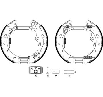 Sada brzdových čelistí HELLA PAGID 8DB 355 022-861