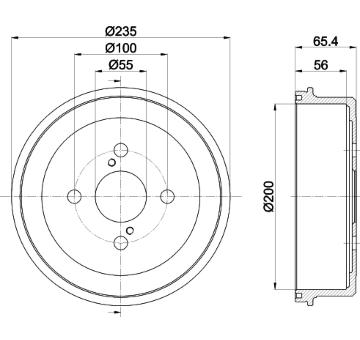 Brzdový buben HELLA PAGID 8DT 355 301-501
