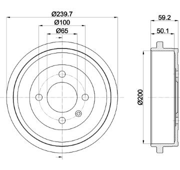 Brzdový buben HELLA PAGID 8DT 355 301-571