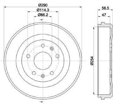 Brzdový buben HELLA PAGID 8DT 355 300-901