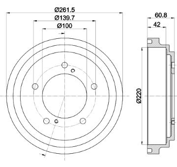 Brzdový buben HELLA PAGID 8DT 355 301-951