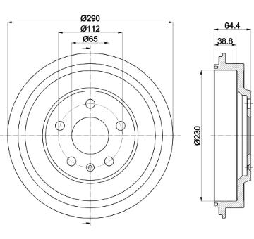Brzdový buben HELLA PAGID 8DT 355 302-561