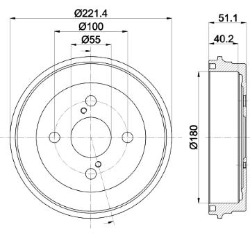 Brzdový buben HELLA PAGID 8DT 355 303-021