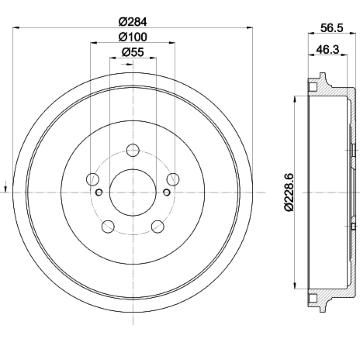 Brzdový buben HELLA PAGID 8DT 355 303-091