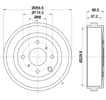 Brzdový buben HELLA PAGID 8DT 355 303-231