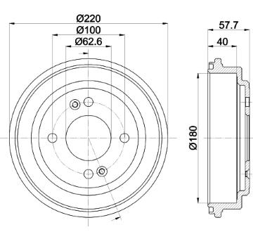Brzdový buben HELLA PAGID 8DT 355 303-361