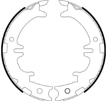 Sada brzdových čelistí, parkovací brzda HELLA PAGID 8DA 355 050-541