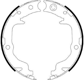 Sada brzdových čelistí, parkovací brzda HELLA PAGID 8DA 355 050-871