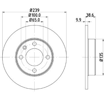 Brzdový kotouč HELLA PAGID 8DD 355 100-051