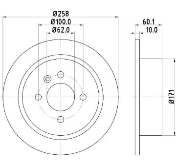 Brzdový kotouč HELLA PAGID 8DD 355 100-351