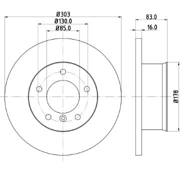 Brzdový kotouč HELLA PAGID 8DD 355 100-391