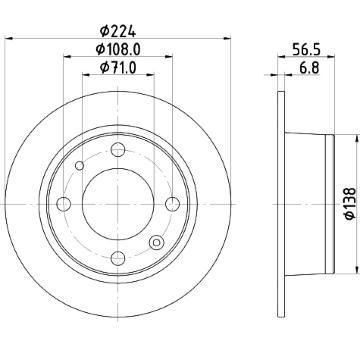 Brzdový kotouč HELLA PAGID 8DD 355 100-681