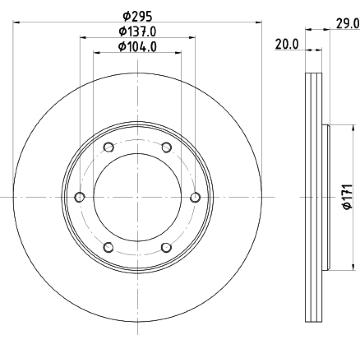 Brzdový kotouč HELLA PAGID 8DD 355 101-191