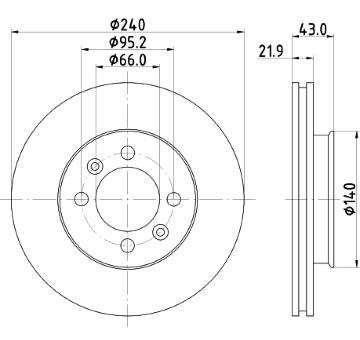 Brzdový kotouč HELLA PAGID 8DD 355 101-901