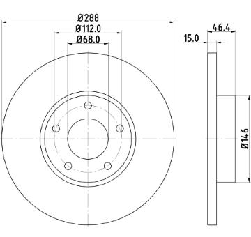 Brzdový kotouč HELLA PAGID 8DD 355 102-781
