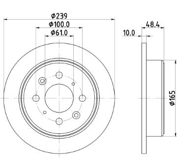 Brzdový kotouč HELLA PAGID 8DD 355 103-111