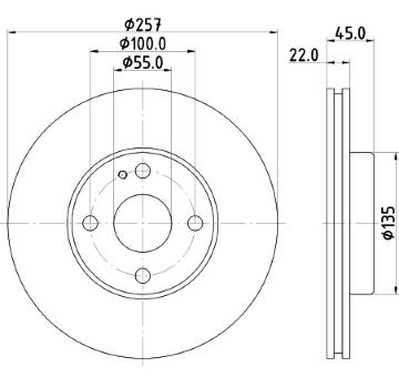 Brzdový kotouč HELLA PAGID 8DD 355 103-181