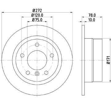 Brzdový kotouč HELLA PAGID 8DD 355 104-261