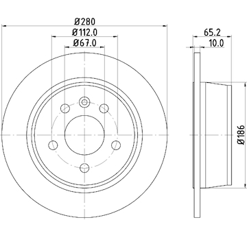 Brzdový kotouč HELLA PAGID 8DD 355 104-541