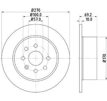 Brzdový kotouč HELLA PAGID 8DD 355 104-661