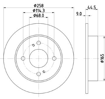 Brzdový kotouč HELLA PAGID 8DD 355 105-171