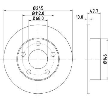 Brzdový kotouč HELLA PAGID 8DD 355 105-681